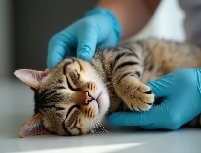 Specialist carefully handling a deceased cat with dignity in Wantirna